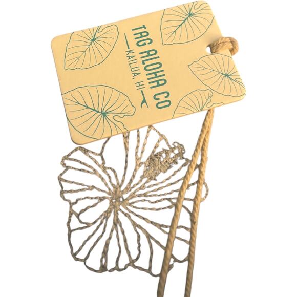 Tag Aloha Co. Women's Beanie Embroidered Hibiscus Knit Navy Blue One Size NWT - Picture 2 of 2